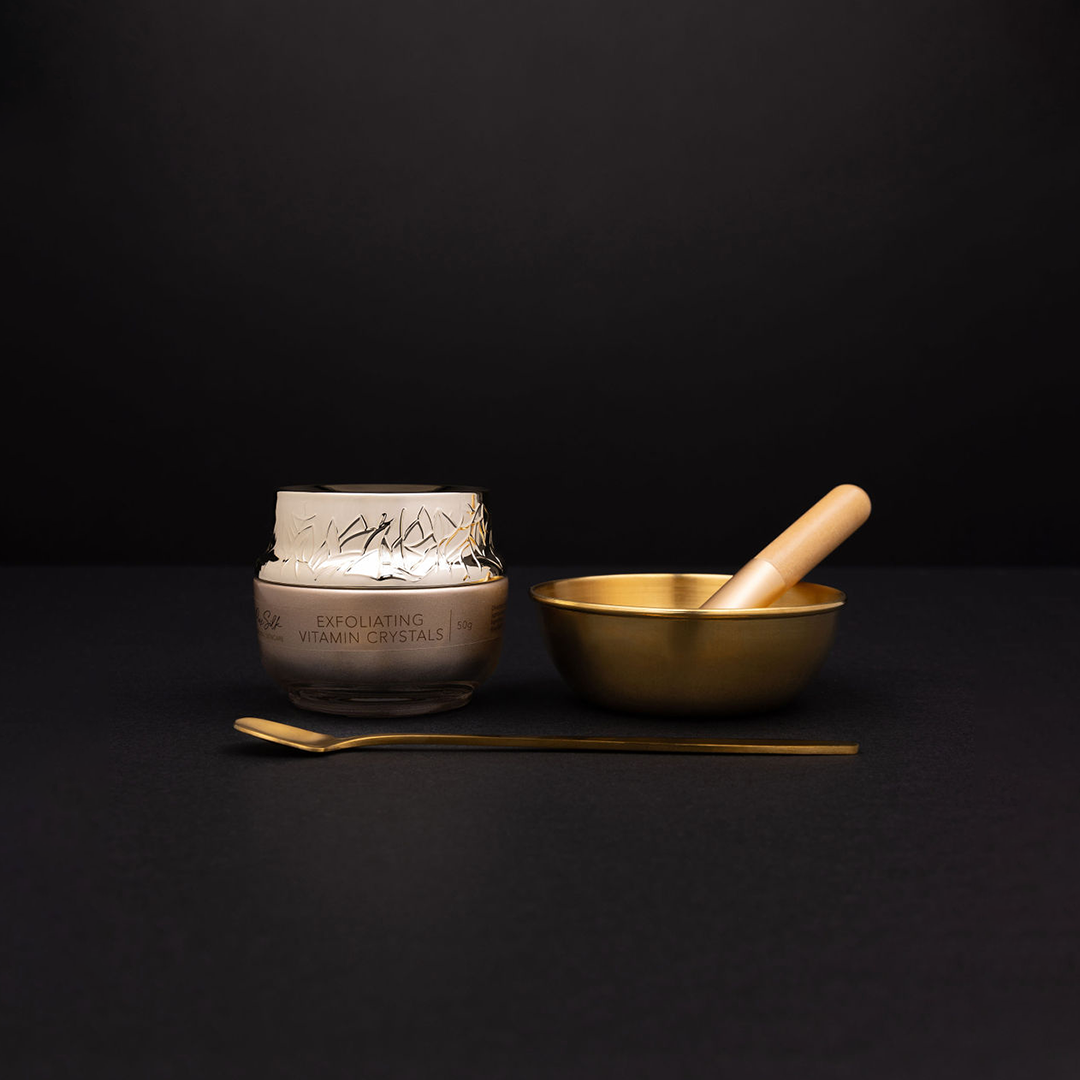 Exfoliating Vitamin Crystals